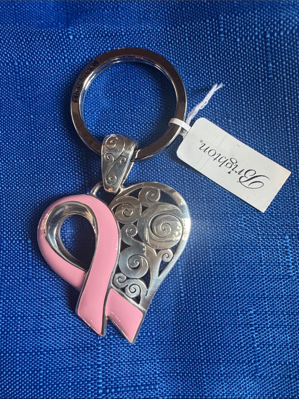 Brighton Pink Ribbon Heart Keychain Power Of Pink #E16720